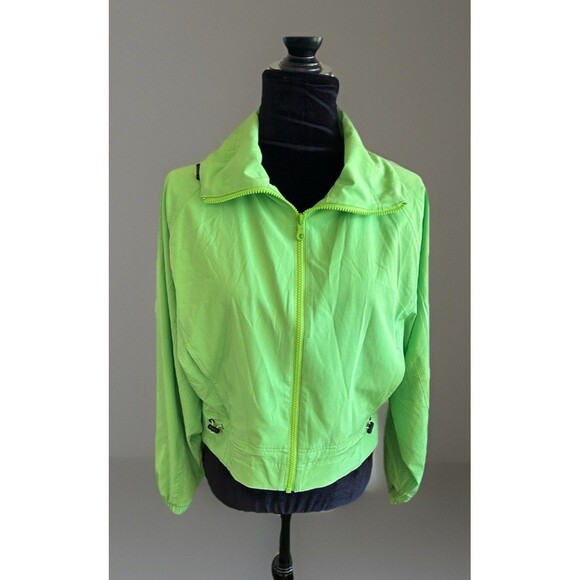 BEACHRIOT  Caden Zip Front Jacket Bright Green Cropped Pockets Size XS - Picture 1 of 9